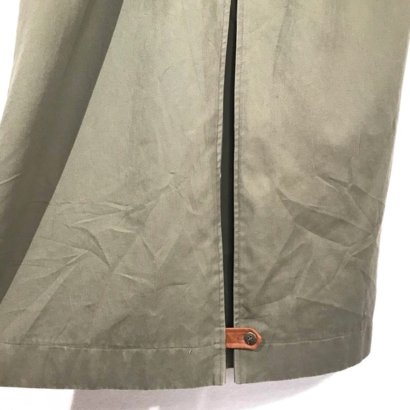 Authentic vintage TOGETHER canvas cargo military style trench coat olive green - Picture 12 of 14